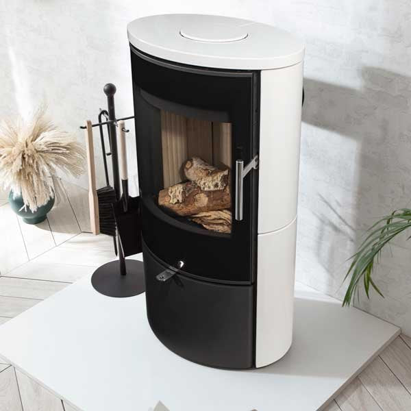 Lagom 4KW Ceramic Woodburning Stove White