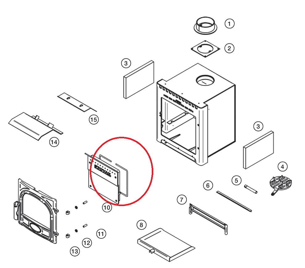 Stovax Stockton/View 7 Inset Cleanburn Chamber