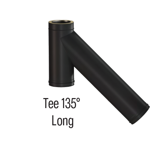 Solinox 130 Twin Wall Black 135 DEGREE EXTENDED TEE
