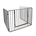 De Vielle Heritage Premium Black Heavy Duty Stove Guard with Front Opening Gate