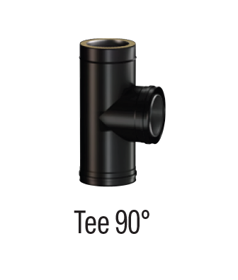 Solinox 150 Twin Wall Black 90 DEGREE TEE