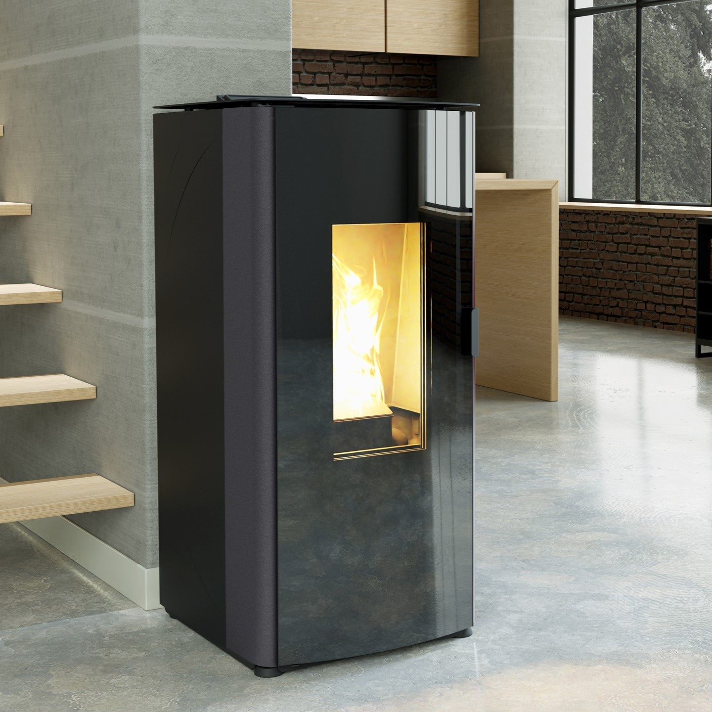 ARTEL HYDRO17KW GREY PELLET STOVE