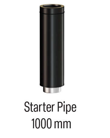 Solinox 150 Twin Wall Black STARTER PIPE 1000MM