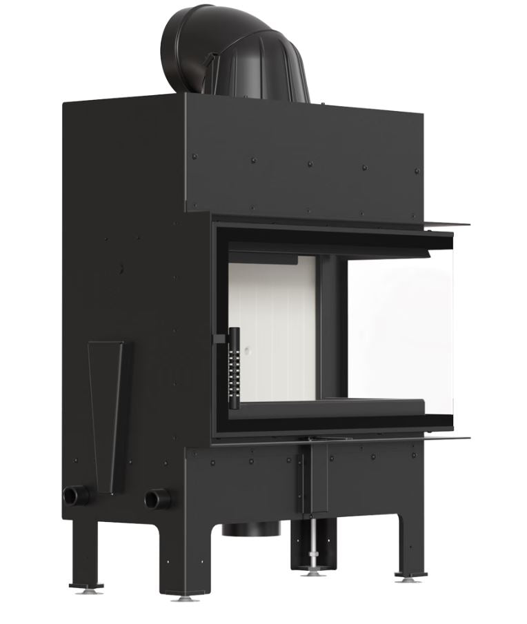 Steel fireplace FLOKI S right 8 kW Ø 160