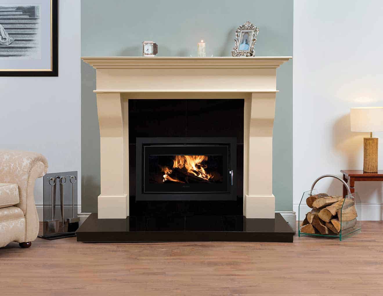 60" Florence   Ivory Pearl Fireplace