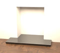 Honed Black Granite Tee Shape Hearth (2 Piece Boxed & Filled)