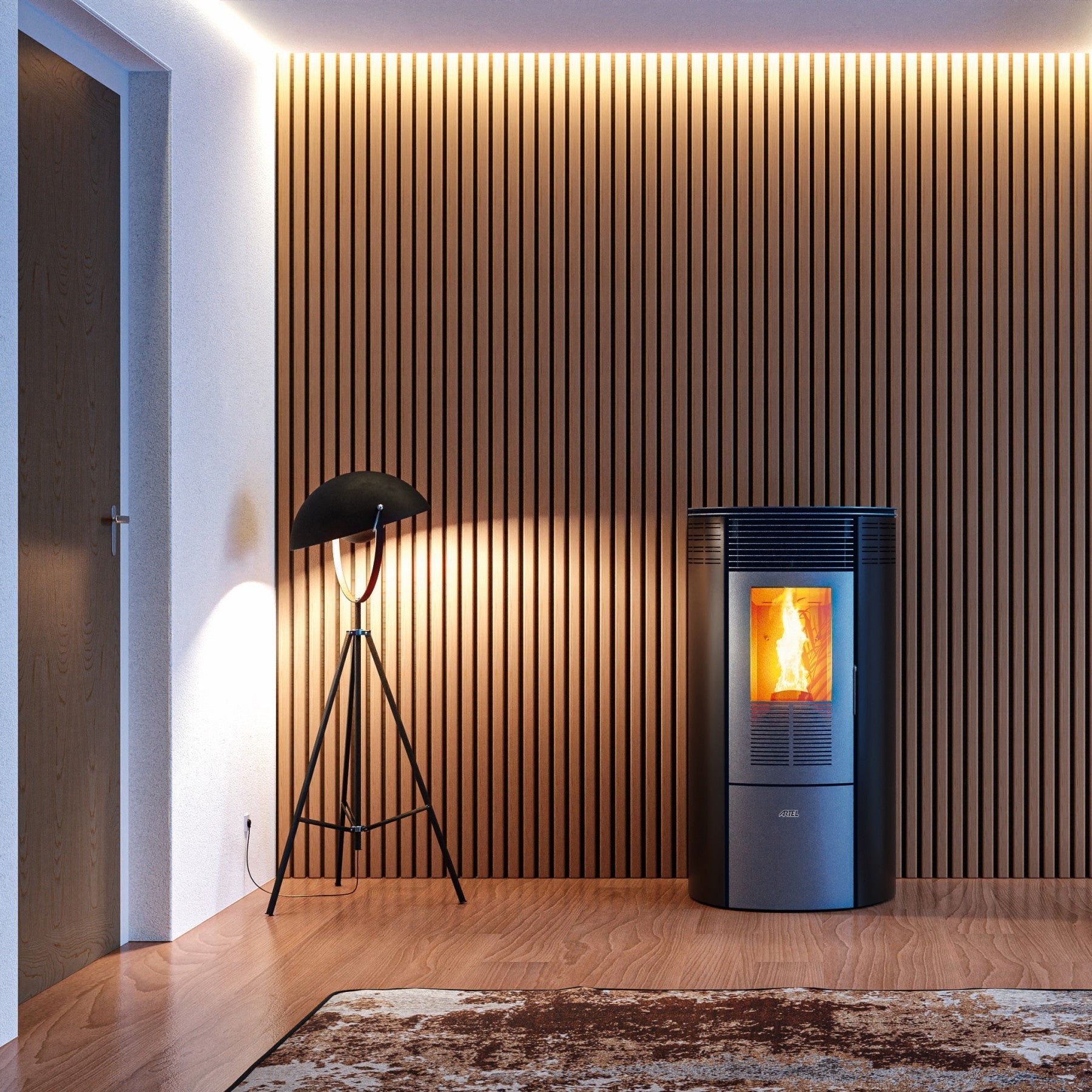 ARTEL REDONDA BLACK 8KW DUCTED PELLET STOVE