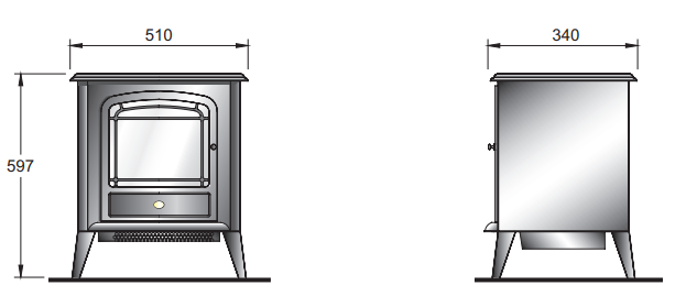 Dimplex Courchevel Freestanding Optiflame Electric Stove