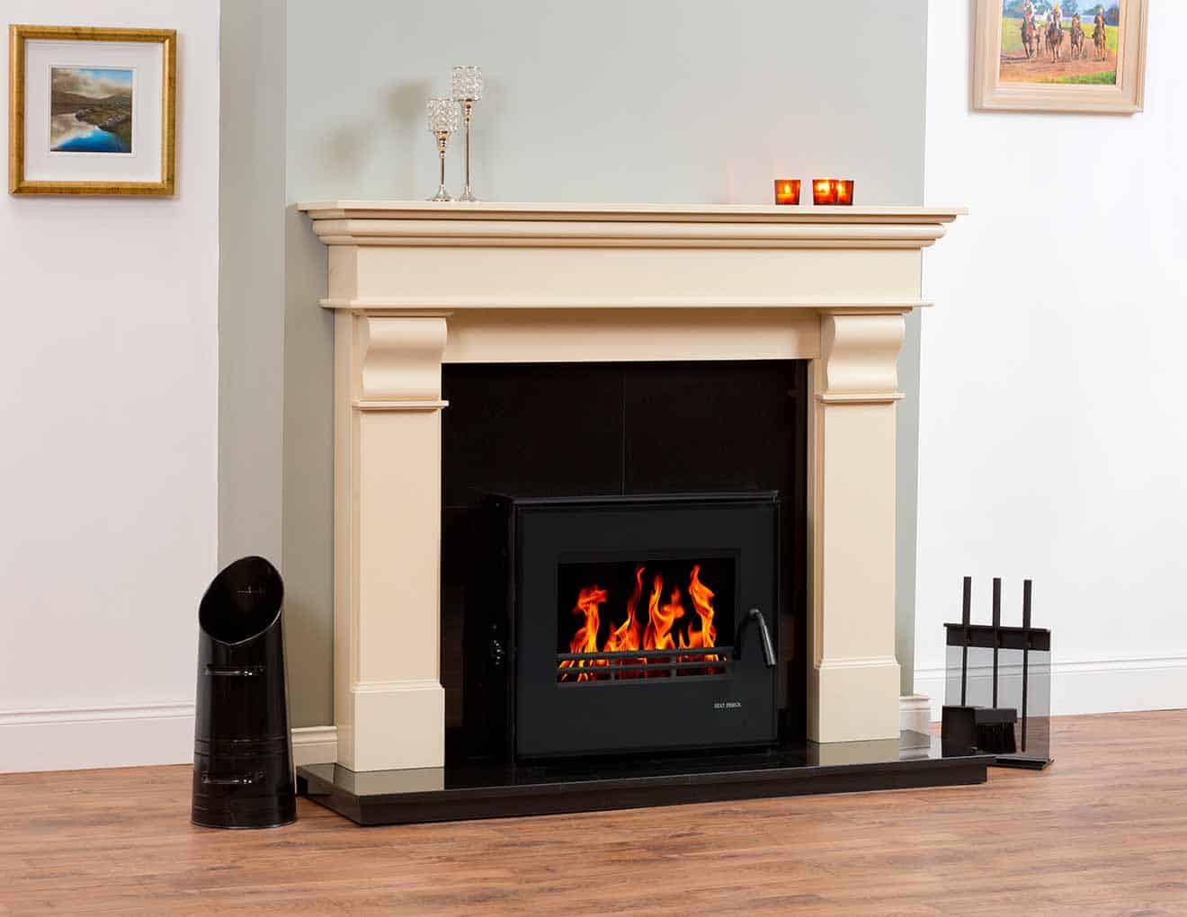60" Donegal  Ivory Pearl Fireplace