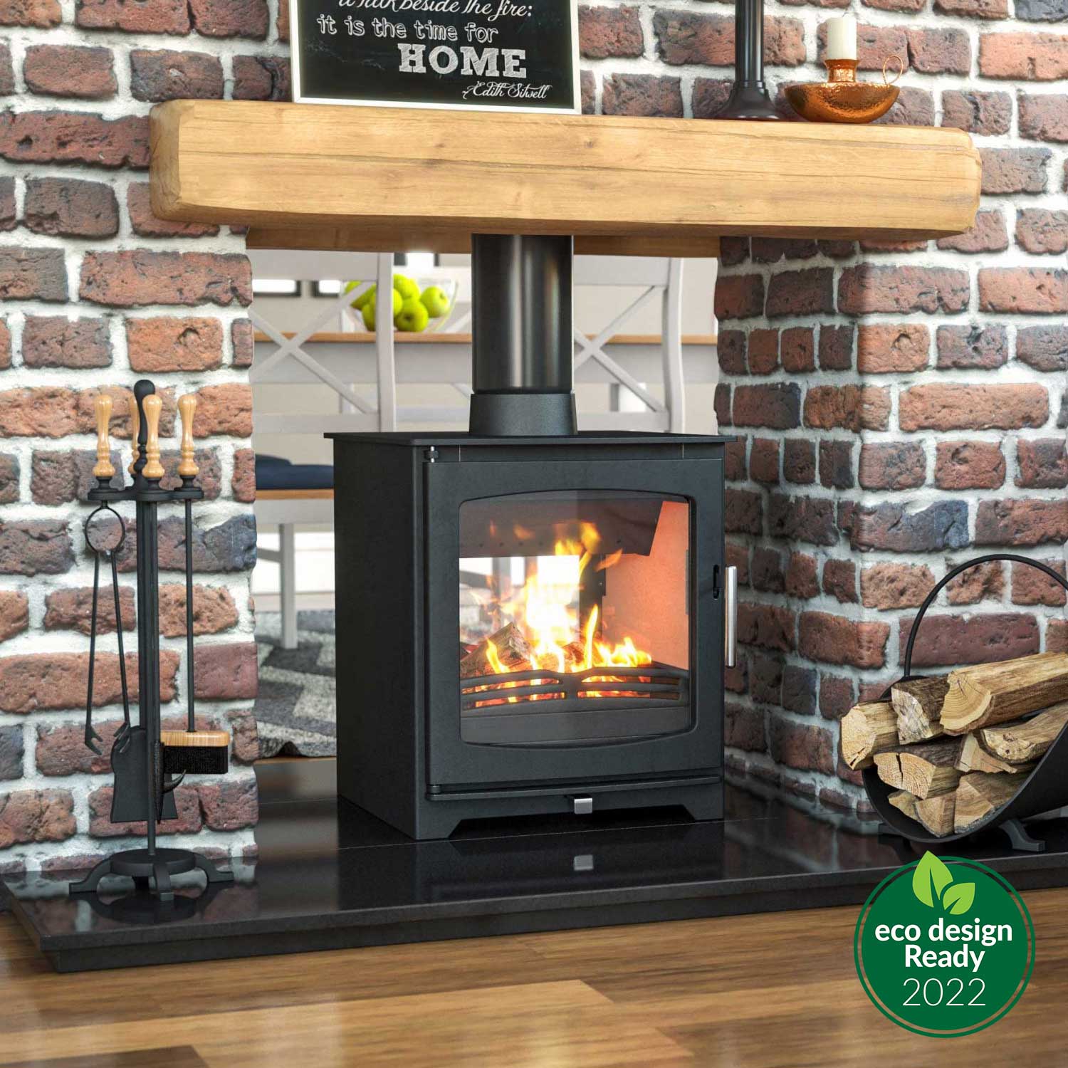 Henley Hazelwood Double Side Wood Burning Stove