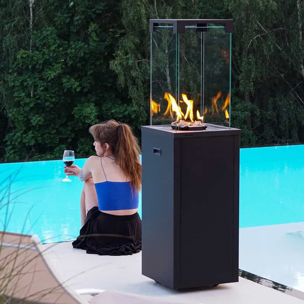 Kratki Patio Light Gas Heater White