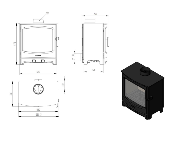 Elcofire Terra Freestanding Stove