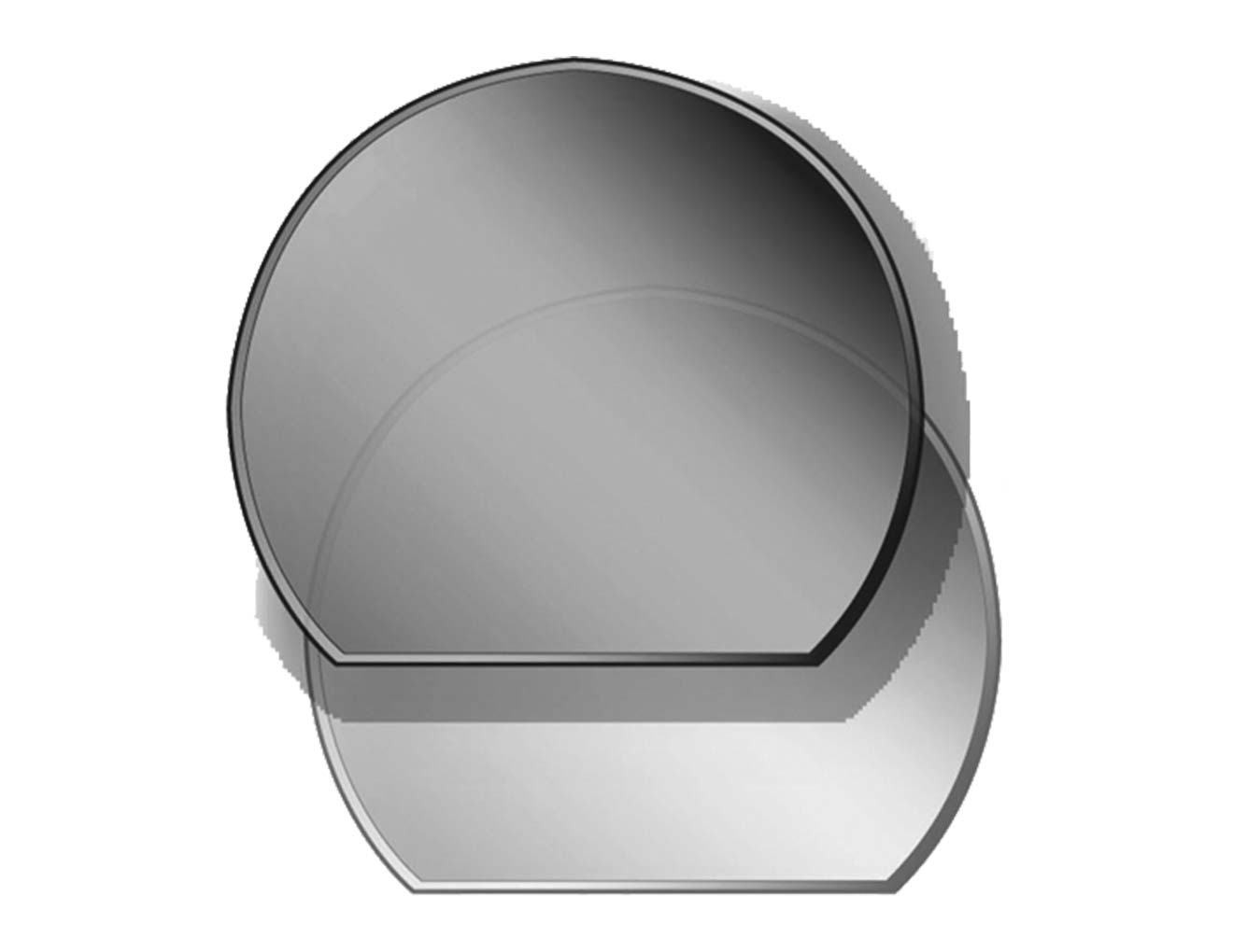 Smoked Glass Hearth Semi Circle 1100 x 950mm