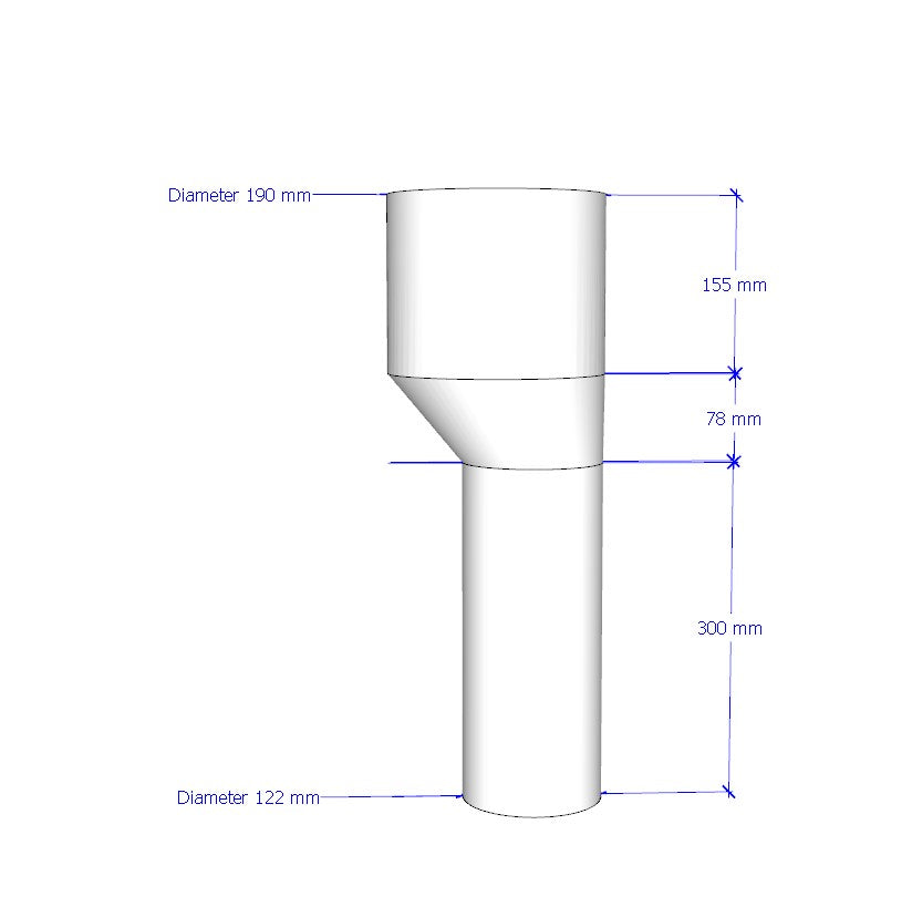 Flue Adaptor INT. CLAY ADAPTER OFFSET 8-5