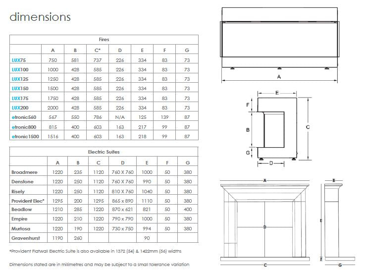 Solution Fires SLE 75 Electric Fire