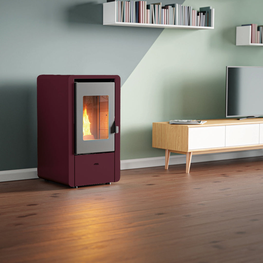 ARTEL PETIT 6KW BORDEAUX RED PELLET STOVE