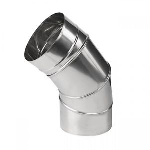 6" 0-90 Degree SS ADJ Flue Pipe (MI System 1)