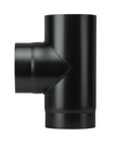 Save 5" Vitreous Enamel 90 Tee With Drain Plug Matt Black