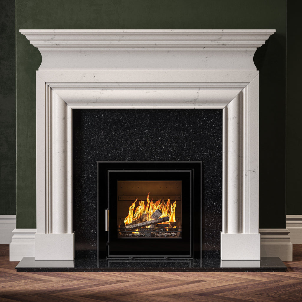 Wallace Naples White Honed Carrara Fireplace