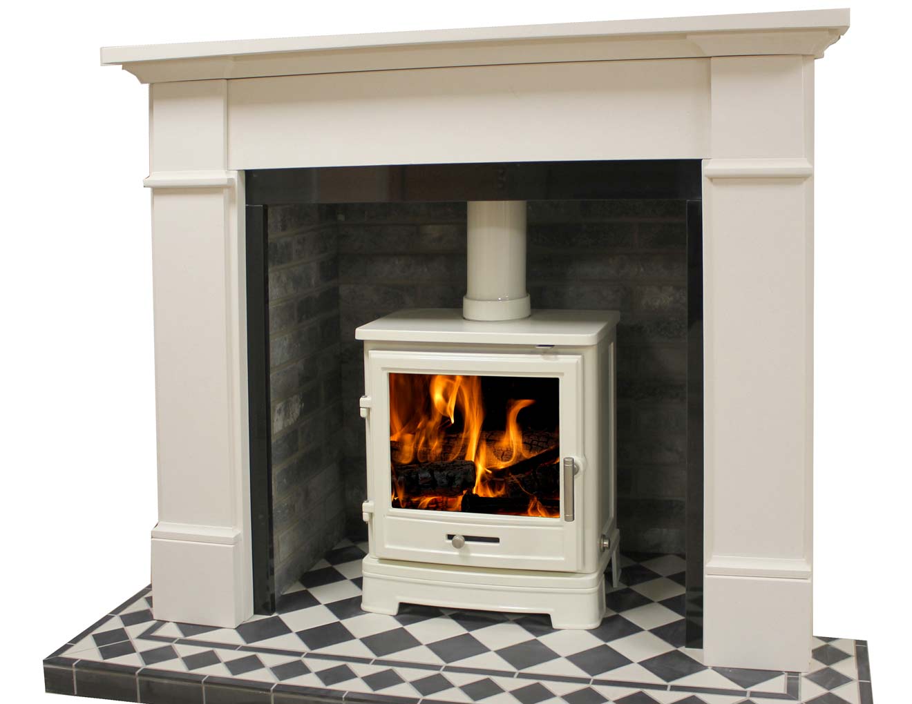Bassington Freestanding Multi Fuel Stove Warm White