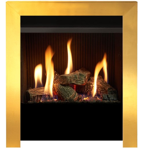 Gazco Box Profil Frame - Polished Brass Effect