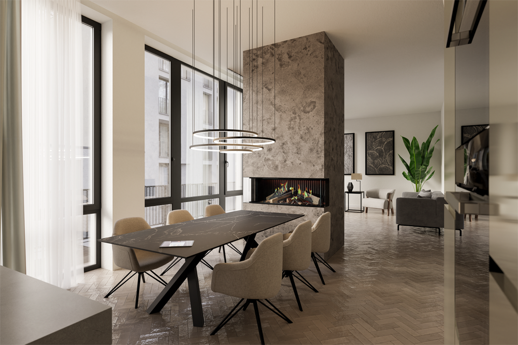 Dru Virtuo 100/3 Evolve 3 Sided Electric Fire