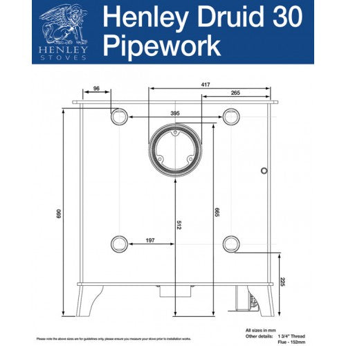 Henley Druid 30kW Matt Black Boiler Stove