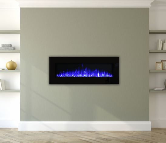 Ezee Glow 50" Zara Black Wall Mounted Electric Fire
