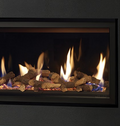 Studio 1 Conventional Flue - Black Glass Lining Set