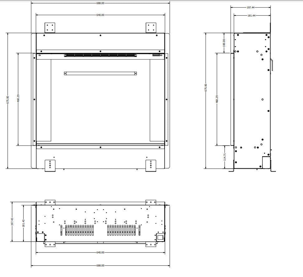 Evonic Halo 600 Sl / Attora 600Sl Built In Electric Fire