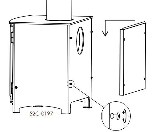 Dik Geurts Heater shield plate for Aste 5, Ivar 5, Keld 5, Lars 1000 and Modivar 5