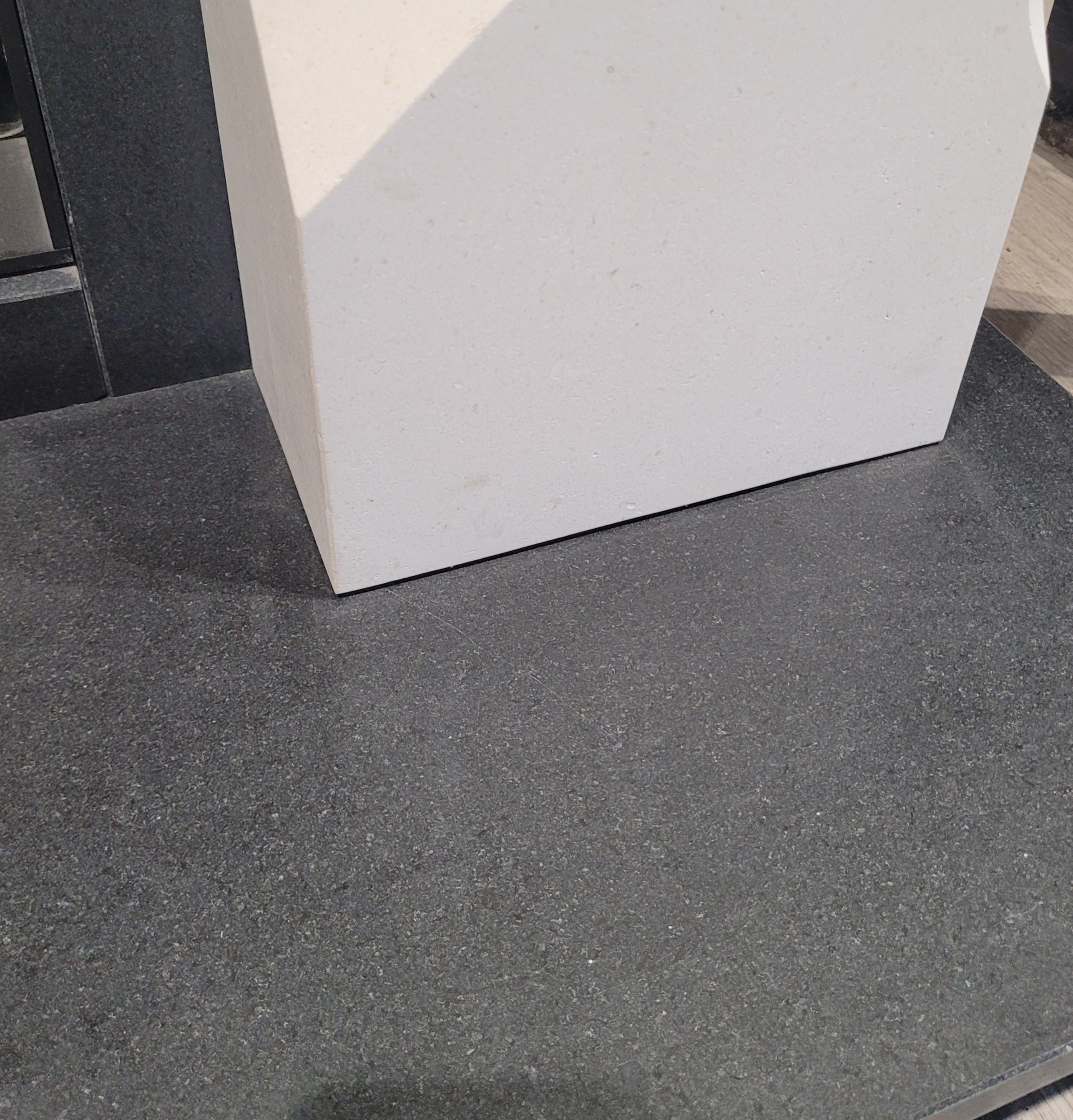 Honed Black Granite Tee Shape Stove Hearth 20mm (2 Piece)
