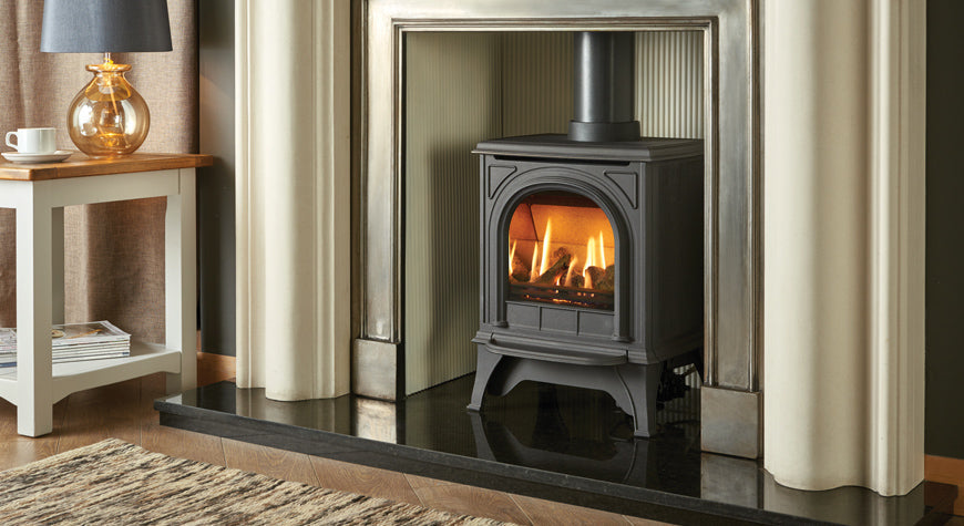 Gazco  Huntingdon 20, Conventional Flue, Clear Door, Logs