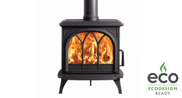 Huntingdon 30 Multi-fuel Tracery Door - Black