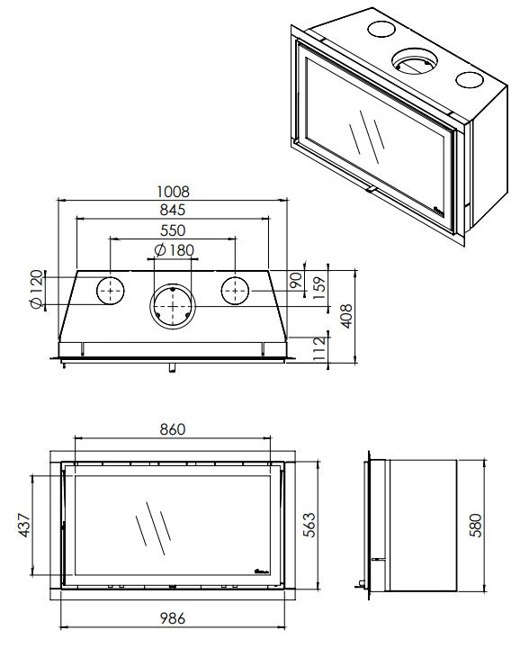 Dik Geurts ProStyle 1000 Wood Burning Cassette Stove