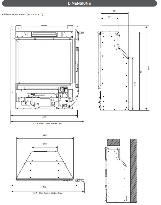 Gazco Logic HE Chartwell, LPG, Conventional Flue , Coals