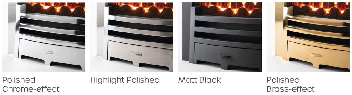 Gazco Logic He Arts Natural Gas Fire with Coals, Conventional Flue