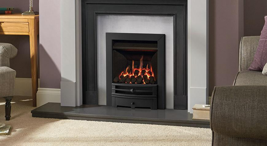 Gazco Logic HE Chartwell, LPG, Conventional Flue , Coals