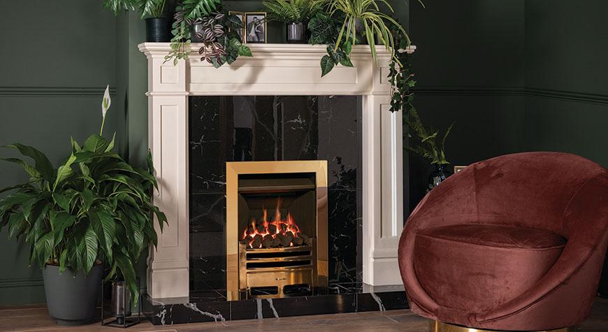 Gazco Logic HE Arts, Natural gas, Conventional Flue, Logs