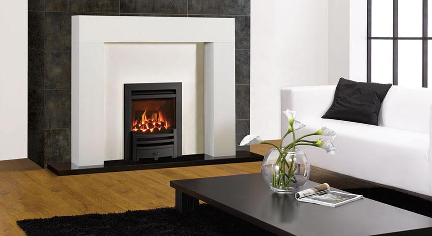 Gazco Logic He Arts Natural Gas Fire with Coals, Conventional Flue