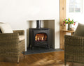 Stockton2 Medium Natural Gas with Log Fuel Effect - Black