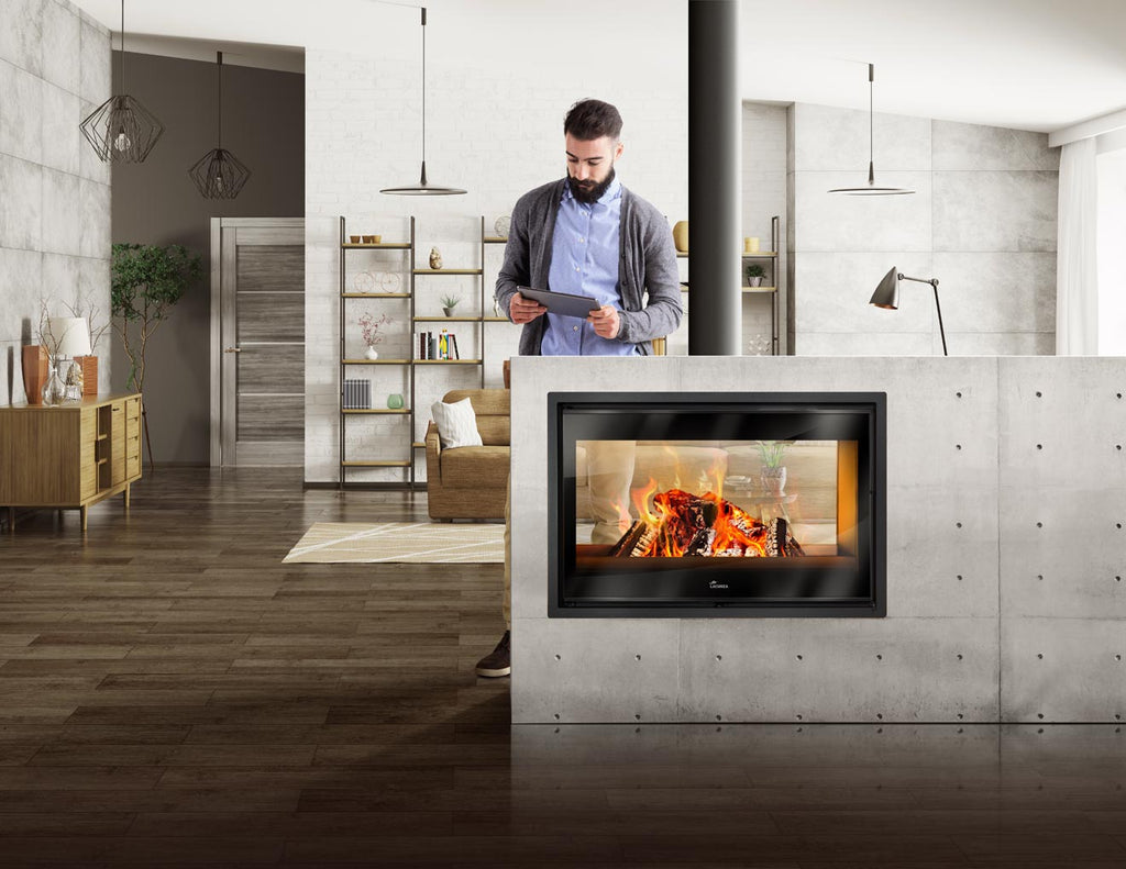 Lacunza Nickel 700 Double Sided Inset Stove
