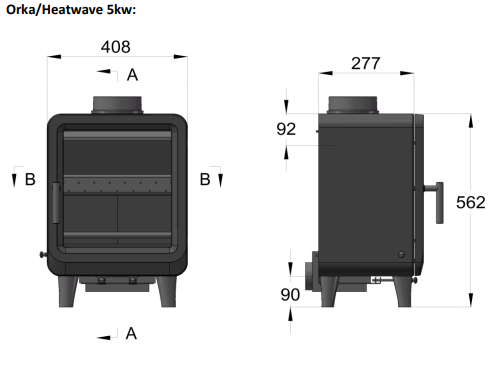 Mazona Orka 5kw Multi Fuel Stove (Grey)