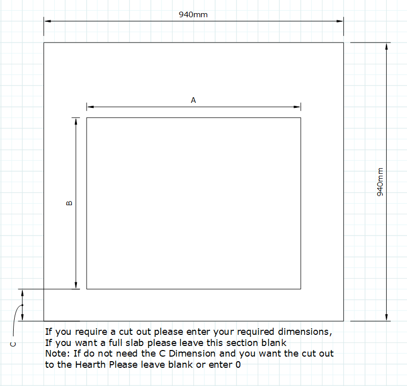 Italian Riven Slate Back Panel 940 x 940 (One Piece)