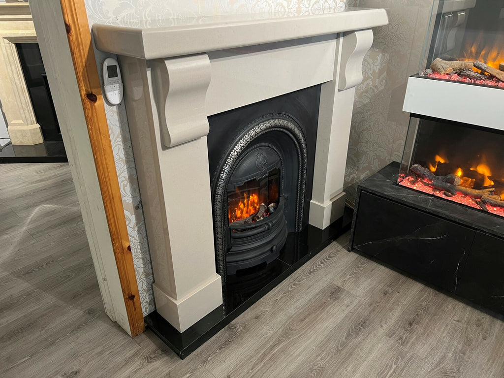 Rustic Corbel Marble Fireplace