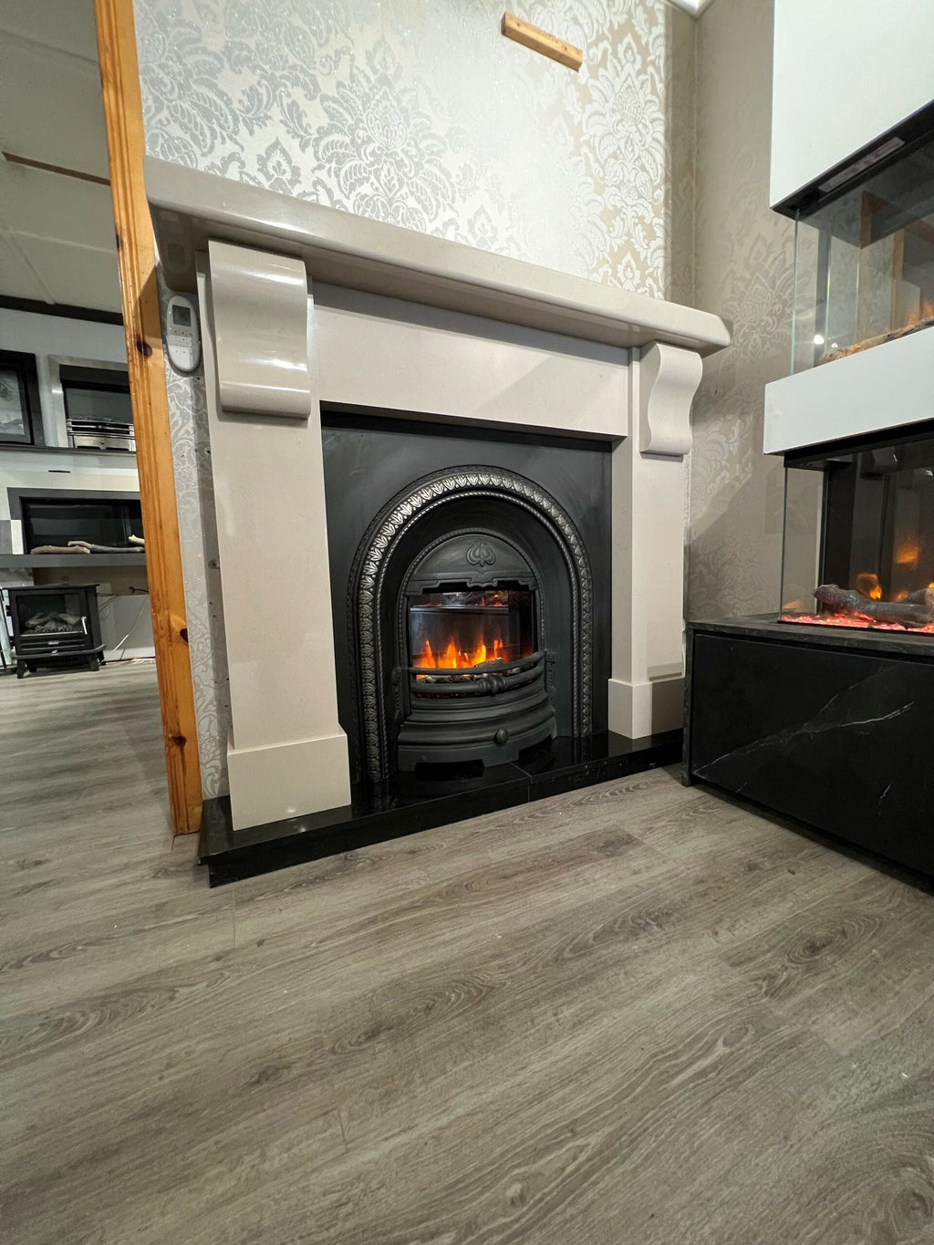 Rustic Corbel Marble Fireplace
