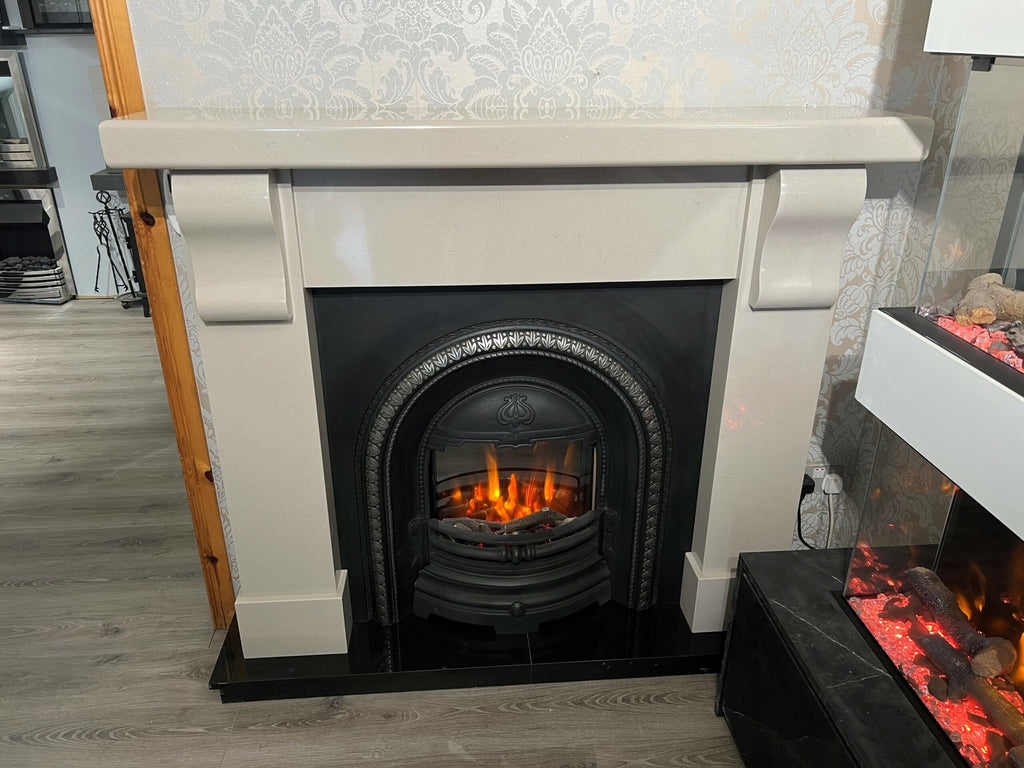 Rustic Corbel Marble Fireplace