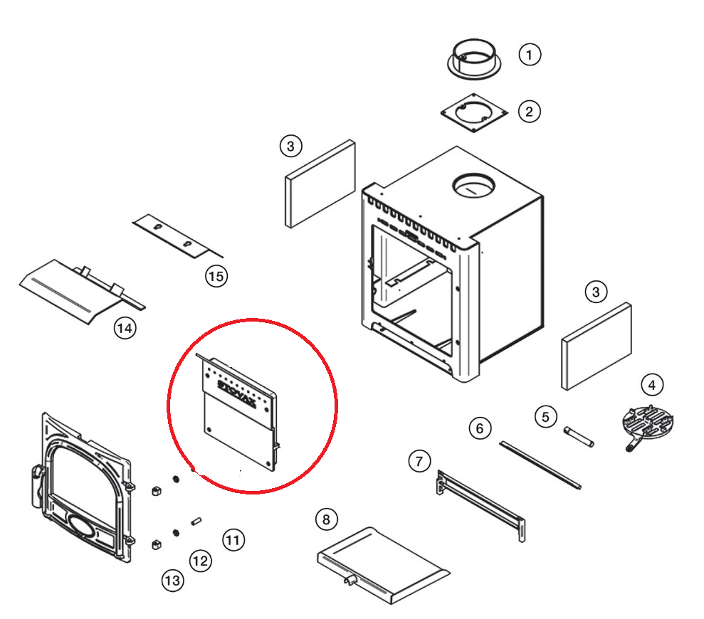 Stovax Stockton/View 7 Inset Cleanburn Chamber
