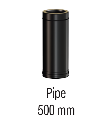 Solinox 150 Twin Wall Black 500mm LENGTH