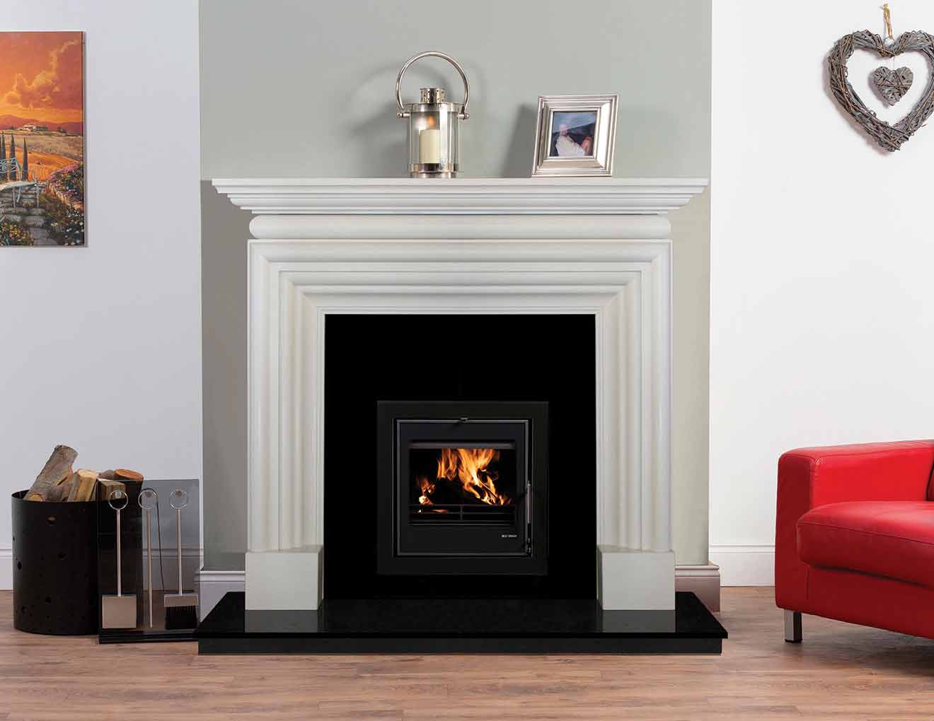 58" Shelbourne Ivory Pearl Fireplace